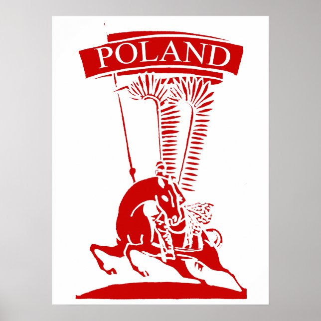 Vintage polska Winged Hussar Poster (Framsidan)