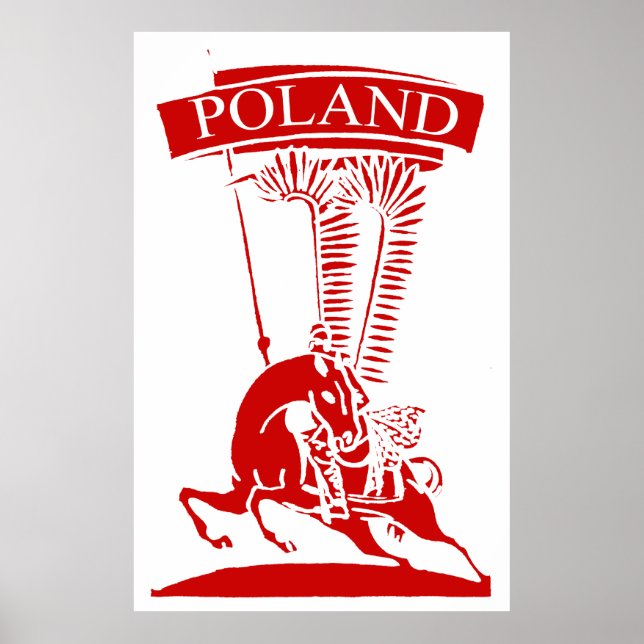 Vintage polska Winged Hussar Poster (Framsidan)