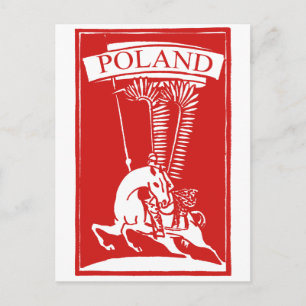 Vintage polska Winged Hussar Vykort