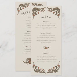 Vintage Pomegranat Menu Meny