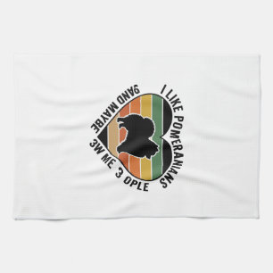 Vintage Pomeranian Hjärtcitat Shirt För Hundälskar Kökshandduk