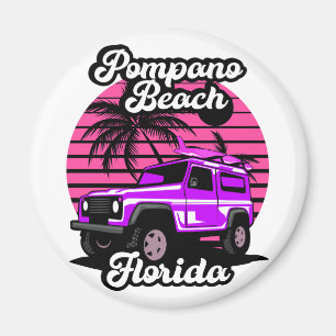 Vintage Pompano Beach Florida Magnet