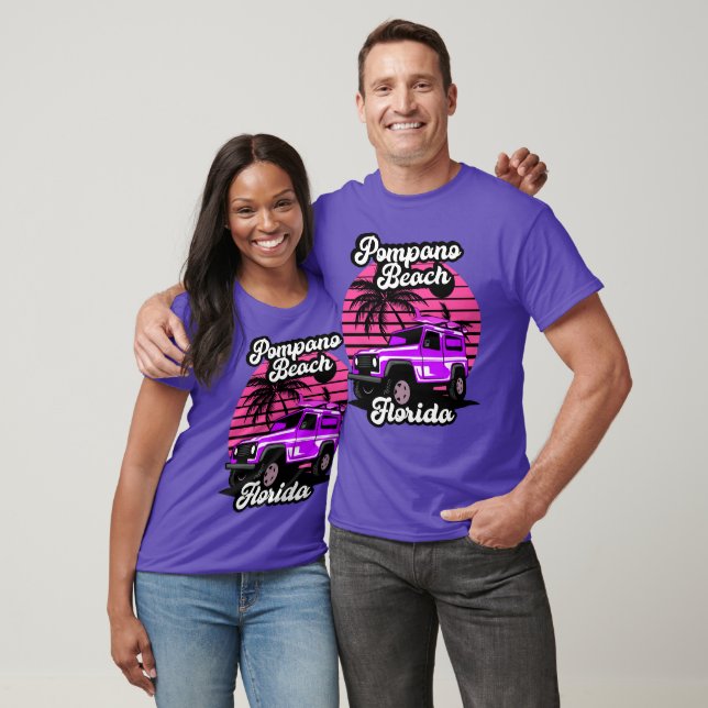 Vintage Pompano Beach Florida T Shirt (Unisex)