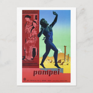 Vintage Pompeji Italienska reseaffisch Vykort