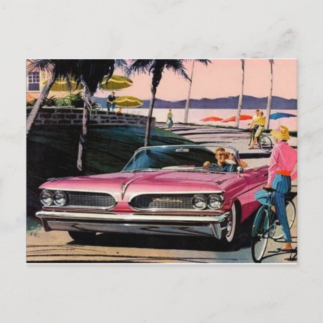 Vintage Pontiac Ad-vykort Vykort (Framsida)