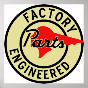 Vintage Pontiac Factory-delteckning Poster