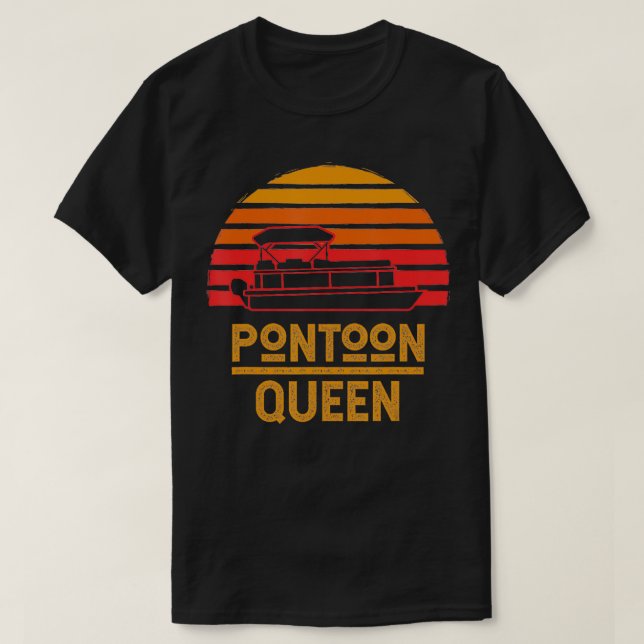 Vintage Pontoon Women Funny Boating T Shirt (Design framsida)