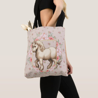 Vintage Ponys fina blommor Tygkasse