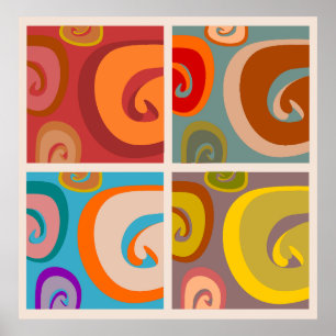 Vintage Pop art. 60s stil art Poster