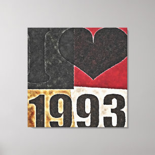 Vintage Pop Art - I hjärtat 1993 - Wrapped Canvas