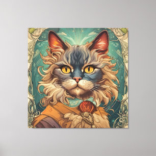 Vintage Pop Art Louis Wain Retro Stil Canvastryck
