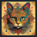 Vintage Pop Art Louis Wain Stil Cat Fototryck<br><div class="desc">Vintage Pop Art Louis Wain Stil Cat</div>