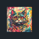 Vintage Pop Art, Louis Wain Stil, Vackert Cat Canvastryck<br><div class="desc">Vintage Pop Art,  Louis Wain Stil,  Vackert Cat</div>