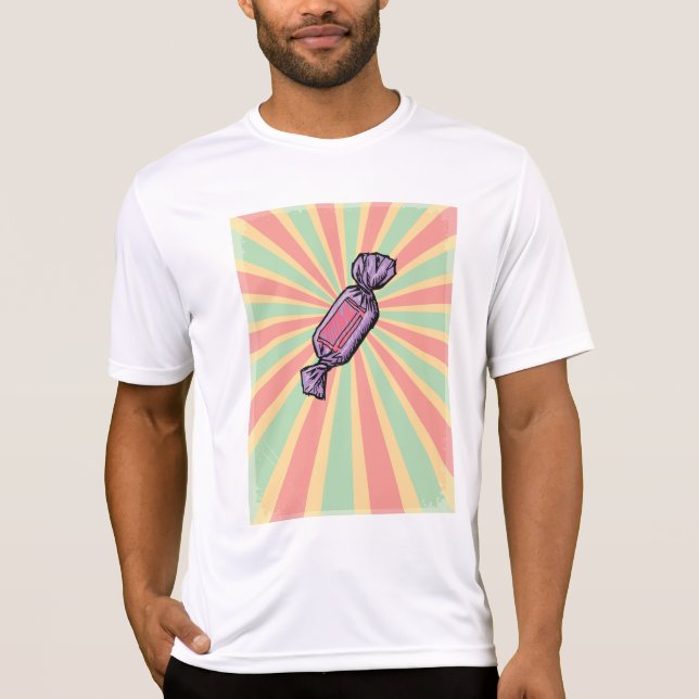 Vintage Pop Art Wrapptyrkonfekt T Shirt (Framsida)
