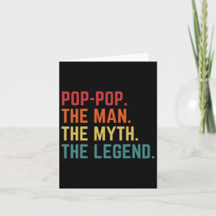 Vintage Pop-pop Man Myth Legend pappa Grandpa Fath Kort