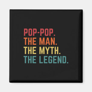 Vintage Pop-pop Man Myth Legend pappa Grandpa Fath Magnet