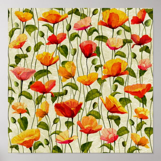 Vintage. Poppies. Poster (Framsidan)