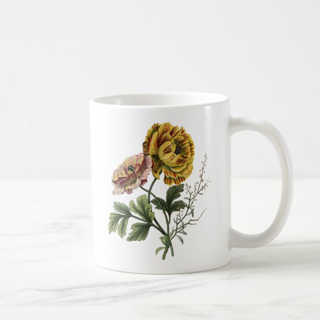 Vintage Poppy Flowers Kaffemugg (Höger)