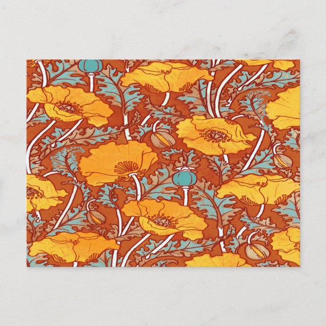 Vintage Poppy ~ vykort (Framsida)