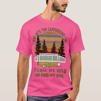 Vintage-popup-camping för att öka antalet fiskare t shirt