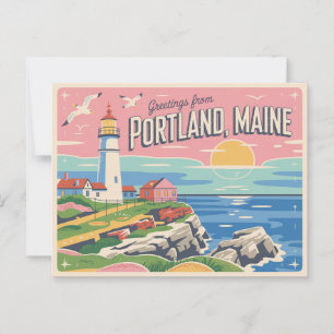 Vintage Portland-vykort   Hälsning från Vykort