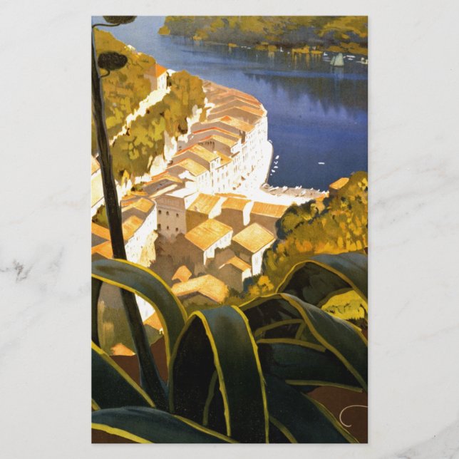 Vintage Portofino Italien Brevpapper (Framsida)