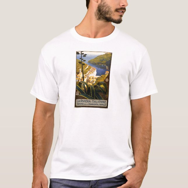 Vintage Portofino-Italien T Shirt (Framsida)