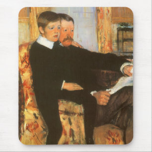 Vintage porträtt av far och son av Mary Cassatt Musmatta