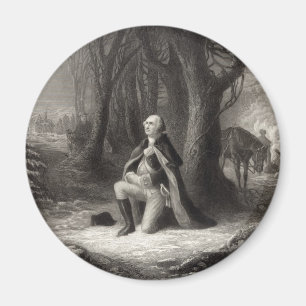 Vintage Porträtt George Washington Praying Magnet