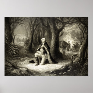 Vintage Porträtt George Washington Praying Poster