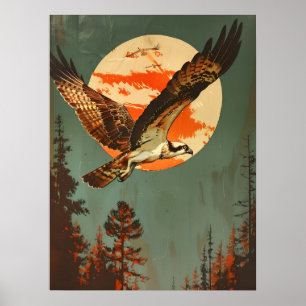 Vintage Porträtt i Osprey Poster