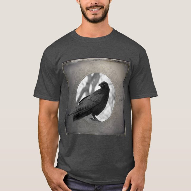 Vintage porträtt Kråka T-Shirt (Framsida)