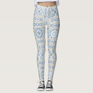 Vintage Portugal Azulejo traditionell Leggings