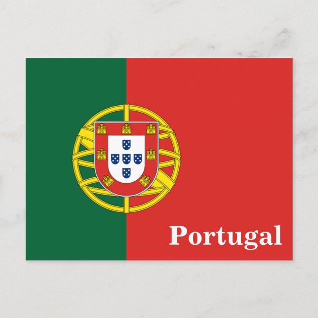 Vintage Portugal Flagga Travel Turism Vykort (Framsida)