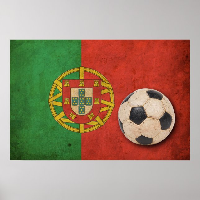 Vintage Portugal Football Poster (Framsidan)