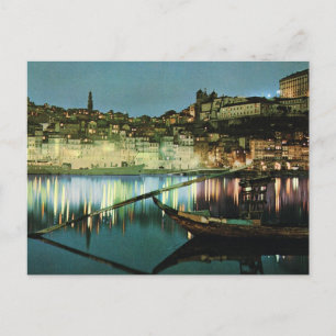 Vintage Portugal, Porto, Vin på Douro-båten Vykort