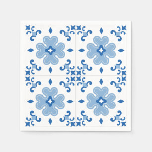 Vintage portugisiska Azulejo belägger med tegel Pappersservett