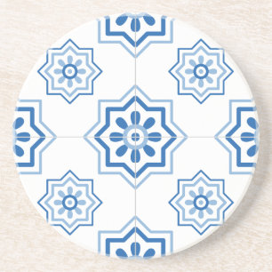Vintage Portugisiska Azulejo BLUE Tile Mönster Underlägg