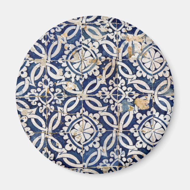 Vintage Portugisiska Azulejo Magnet (Framsidan)