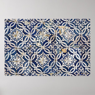 Vintage Portugisiska Azulejo Poster
