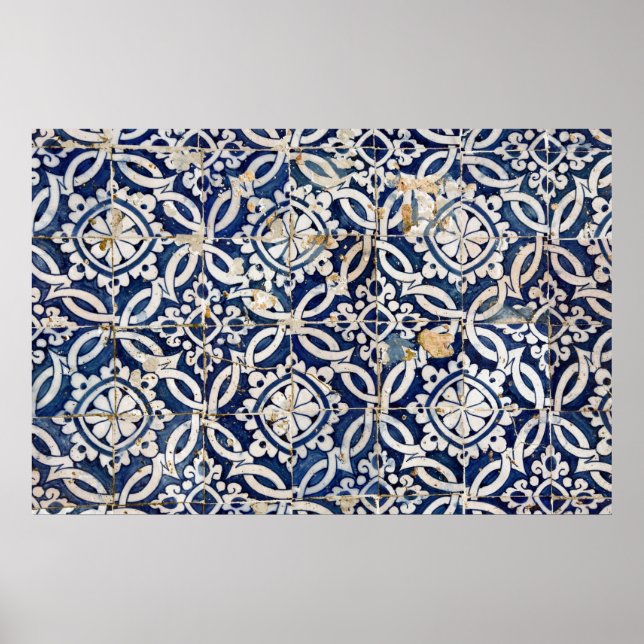 Vintage Portugisiska Azulejo Poster (Framsidan)