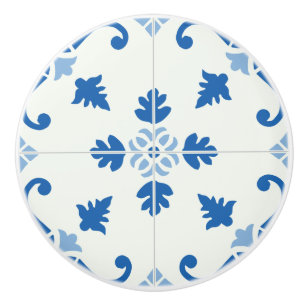 Vintage Portugisiska Azulejo Tile Mönster Knopp