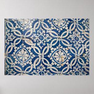 Vintage portuguese azulejo poster