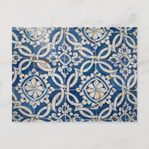 Vintage portuguese azulejo vykort