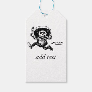 Vintage Posada Mexican Skeleton Knivar Presentetikett