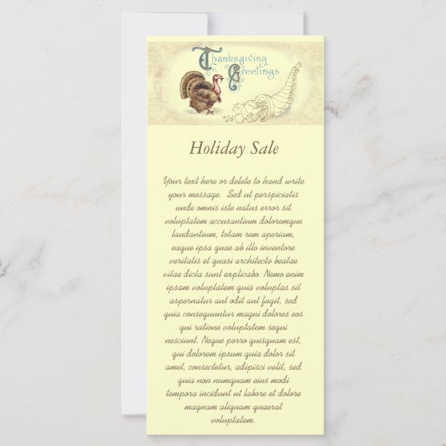Vintage Post Card-Thanksgiving Turkiet (Framsida)