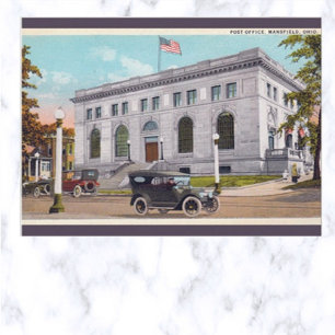 Vintage Post Office Mansfield Ohio Vykort