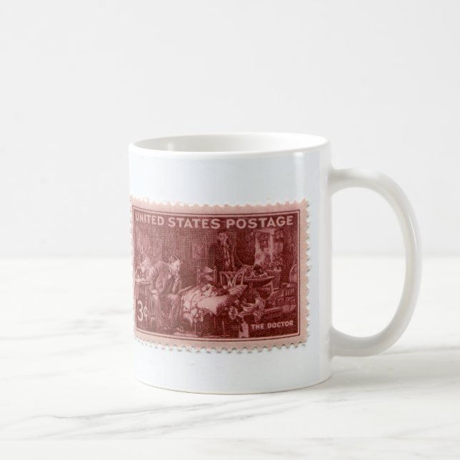 Vintage Postage Frimärke-kaffe Kopp (Höger)