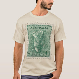 Vintage Postage Frimärke Koala Bear Australien T Shirt