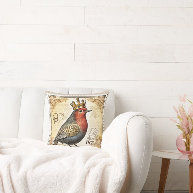 Vintage Postage Frimärke Kudde (Soffa)